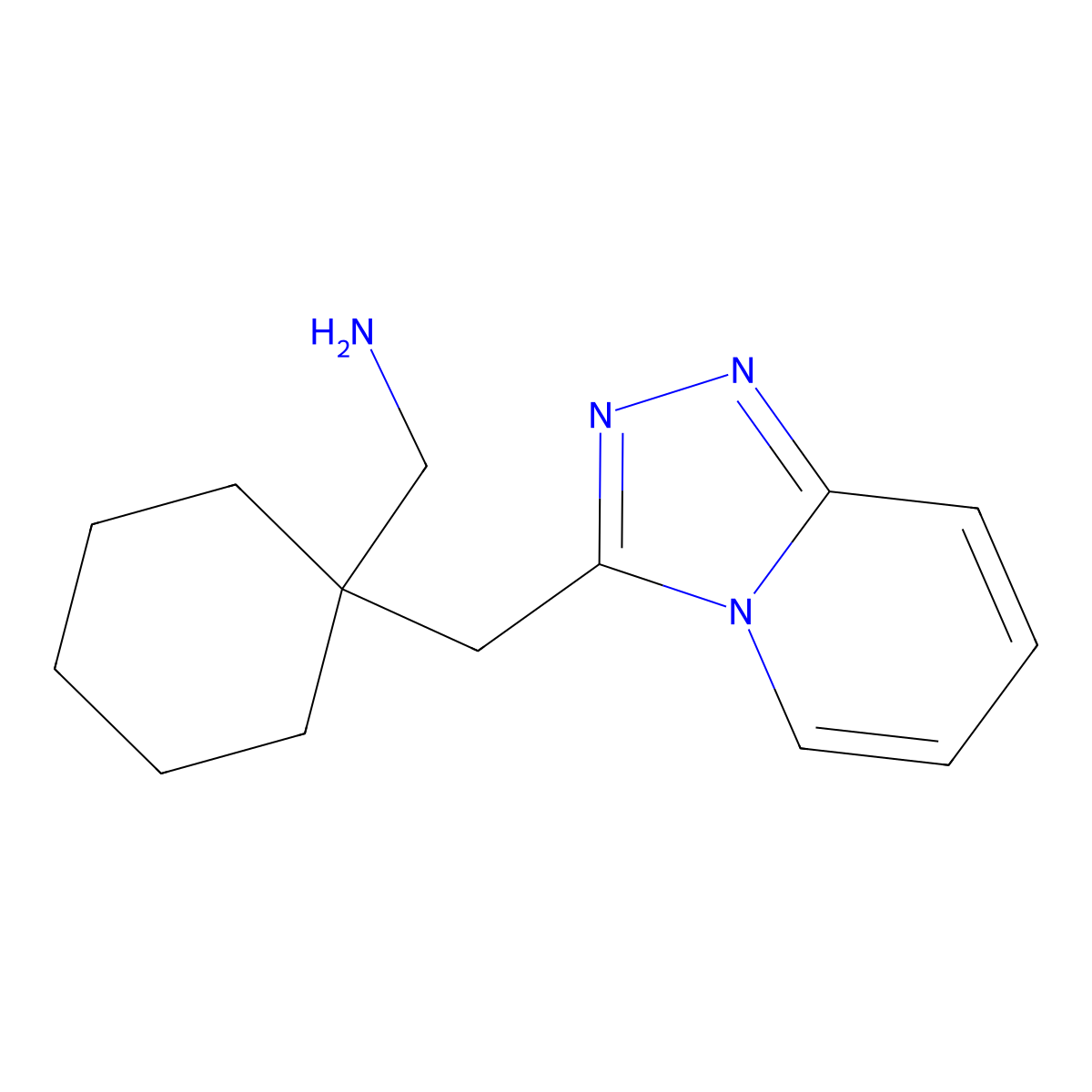 (1-([1,2,4]Triazolo[4,3-a]pyridin-3-ylmethyl)cyclohexyl)methanamine molecular structure, CAS 1284371-48-7