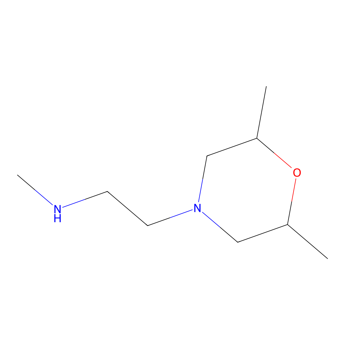 {2-[(2R,6S)-2,6-dimethylmorpholin-4-yl]ethyl}(methyl)amine molecular structure, CAS 1284373-72-3