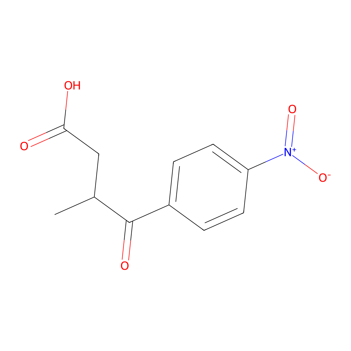 3-Methyl-4-(4-nitrophenyl)-4-oxobutanoic acid molecular structure, CAS 1284376-94-8