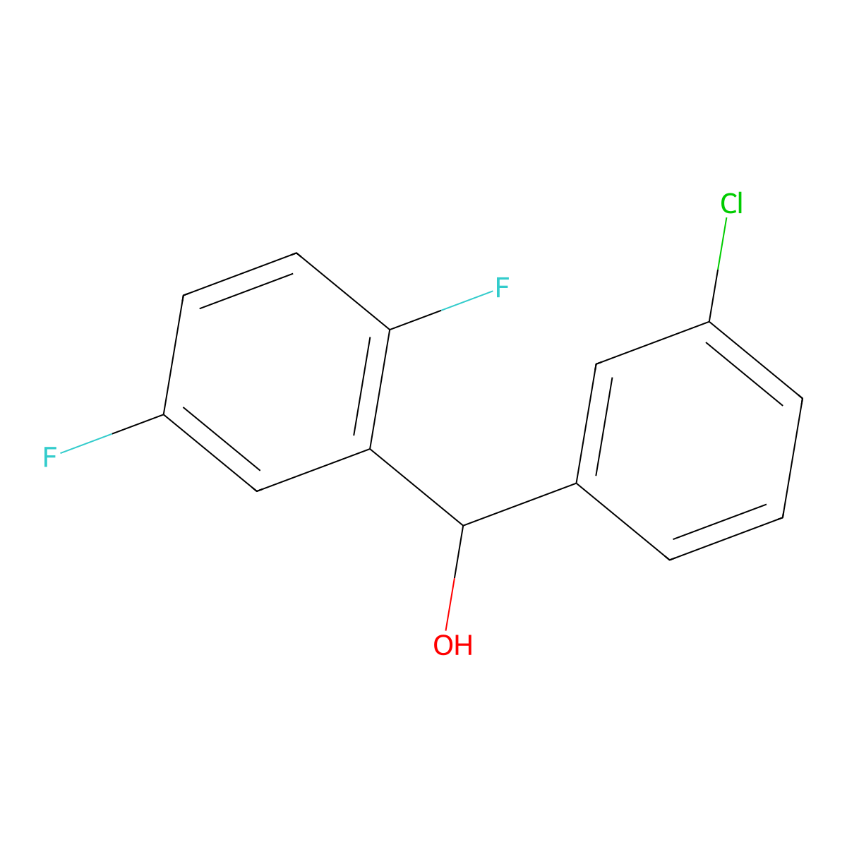 alpha-(3-Chlorophenyl)-2,5-difluorobenZenemethanol molecular structure, CAS 1284409-36-4