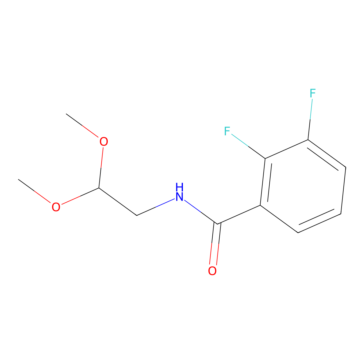 N-(2,2-dimethoxyethyl)-2,3-difluorobenzamide molecular structure, CAS 1284409-97-7