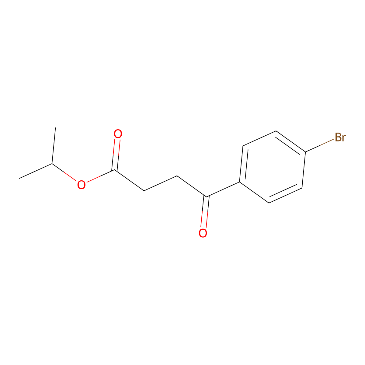 Isopropyl 4-(4-bromophenyl)-4-oxobutanoate molecular structure, CAS 1284448-67-4
