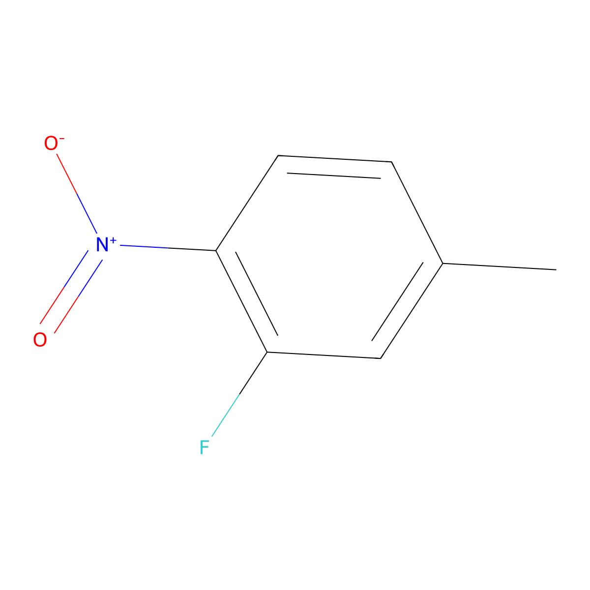 Benzene, 2-fluoro-4-methyl-1-nitro- molecular structure, CAS 128446-34-4