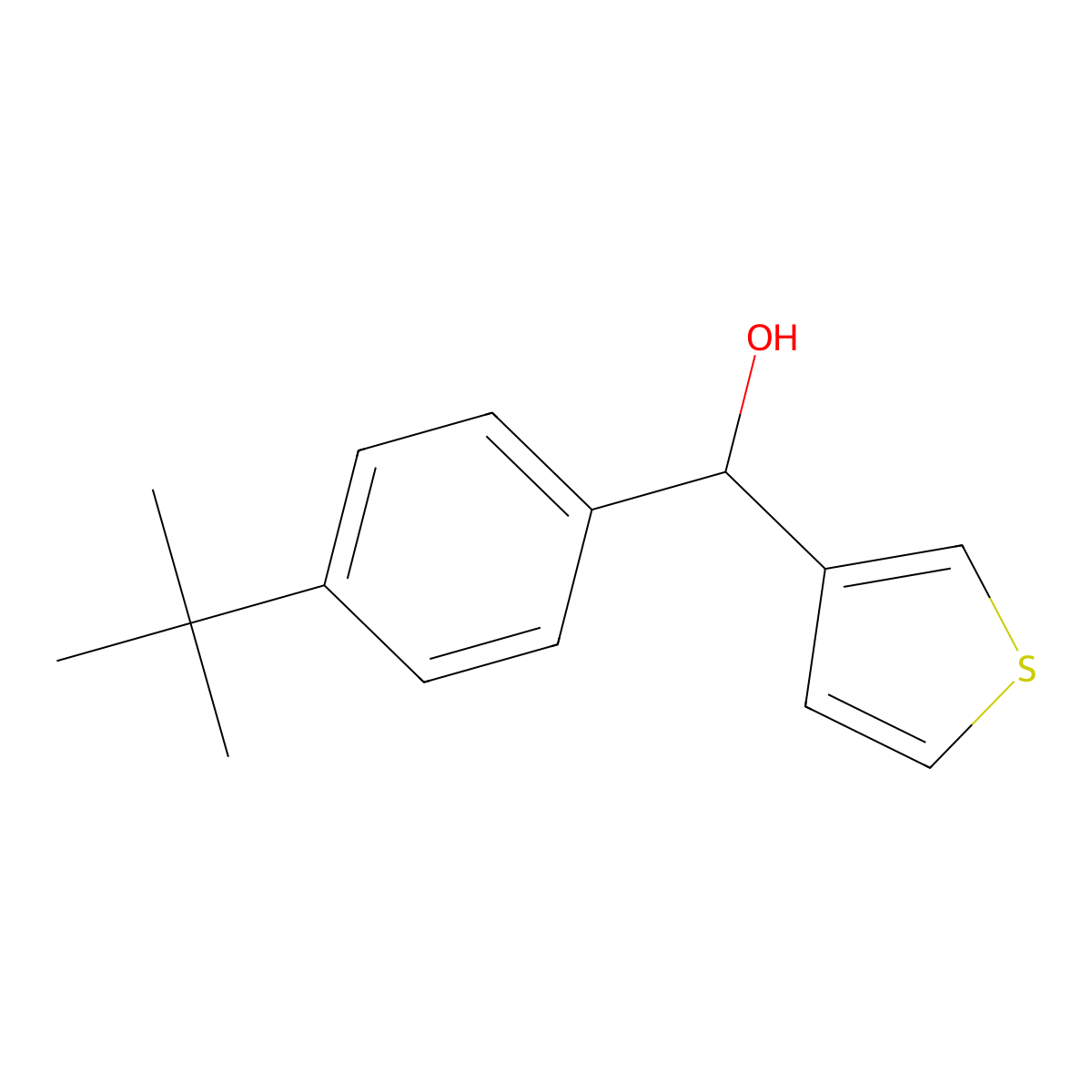4-tert-Butylphenyl-(3-thienyl)methanol molecular structure, CAS 1284506-58-6
