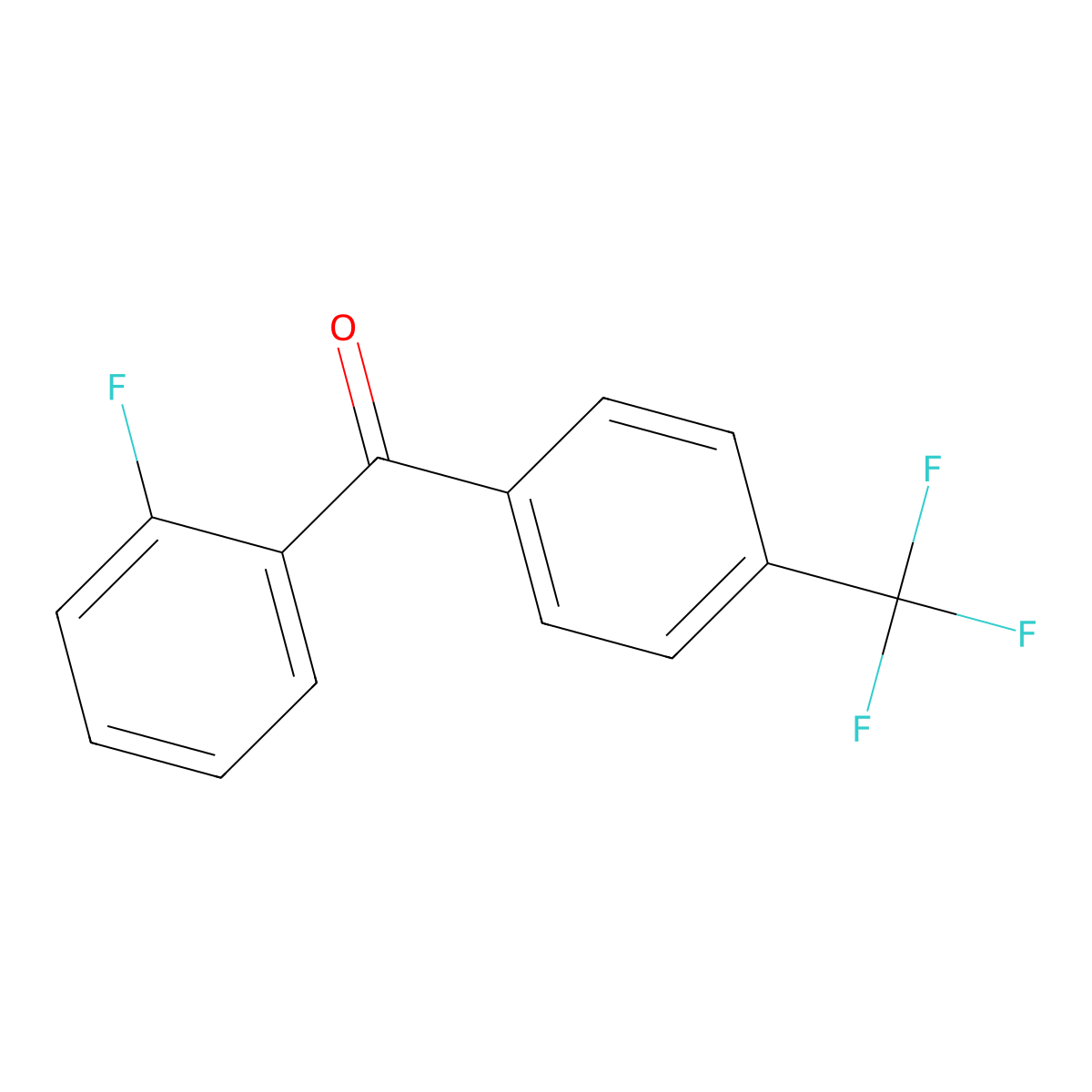 (2-Fluorophenyl)[4-(trifluoromethyl)phenyl]methanone molecular structure, CAS 1284512-16-8