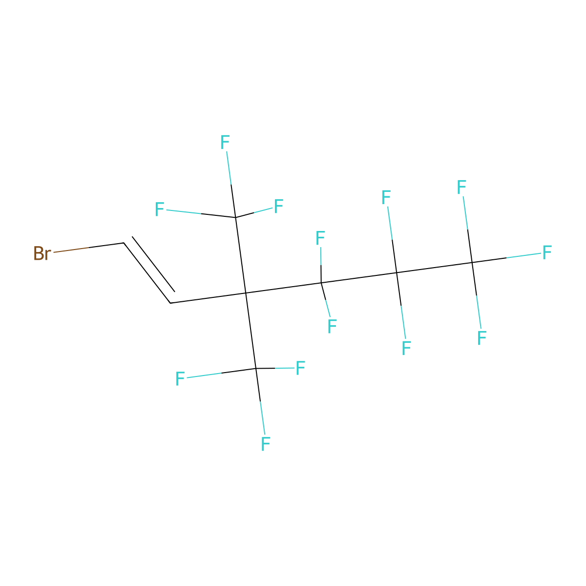 1-Bromo-4,4,5,5,6,6,6-heptafluoro-3,3-bis(trifluoromethyl)hex-1-ene molecular structure, CAS 128454-94-4