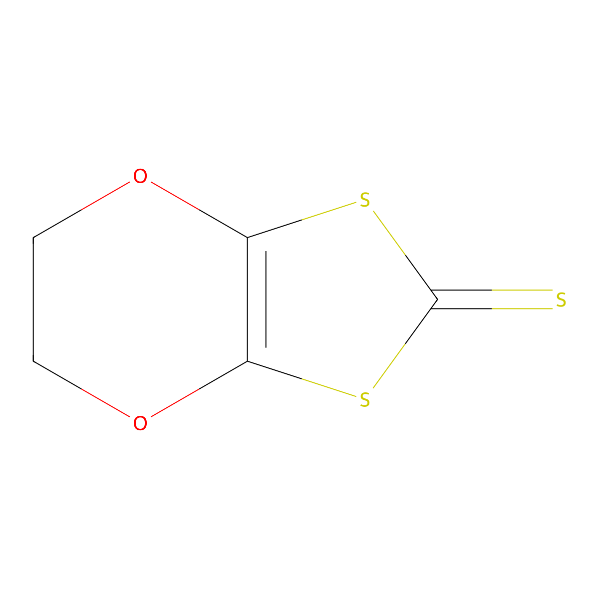 1,3-Dithiolo[4,5-b][1,4]dioxin-2-thione, 5,6-dihydro- molecular structure, CAS 128457-00-1