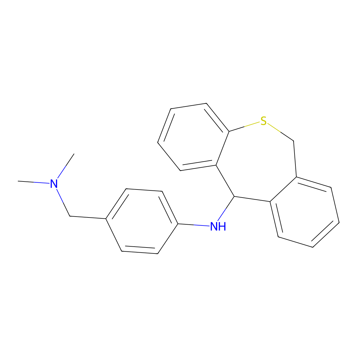 N-[4-[(Dimethylamino)methyl]phenyl]-6,11-dihydrodibenzo[b,e]thiepin-11-amine molecular structure, CAS 128457-57-8