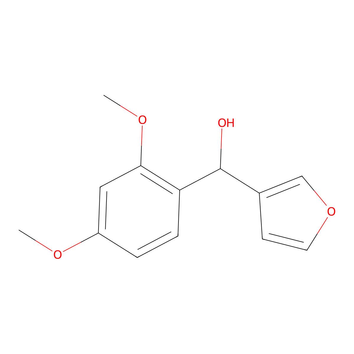 2,4-Dimethoxyphenyl-(3-furyl)methanol molecular structure, CAS 1284588-28-8