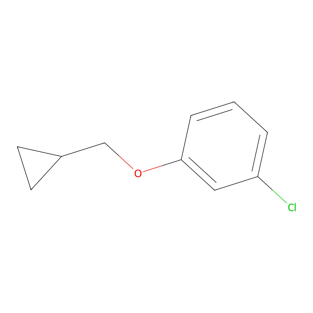 1-Chloro-3-(cyclopropylmethoxy)benzene molecular structure, CAS 1284591-97-4