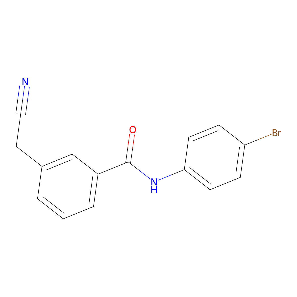 N-(4-Bromophenyl)-3-(cyanomethyl)benzamide molecular structure, CAS 1284597-18-7