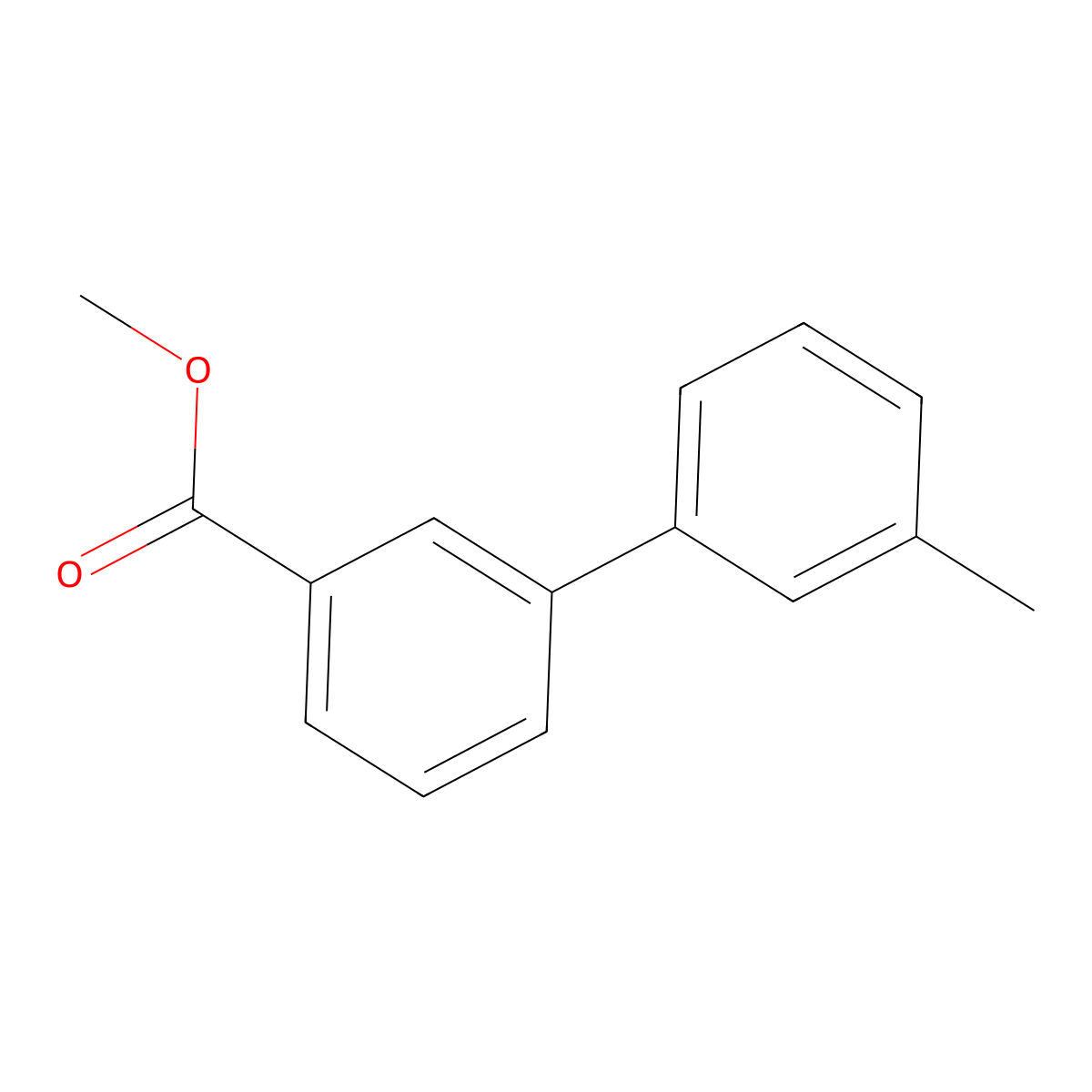 Methyl 3'-methylbiphenyl-3-carboxylate molecular structure, CAS 128460-74-2
