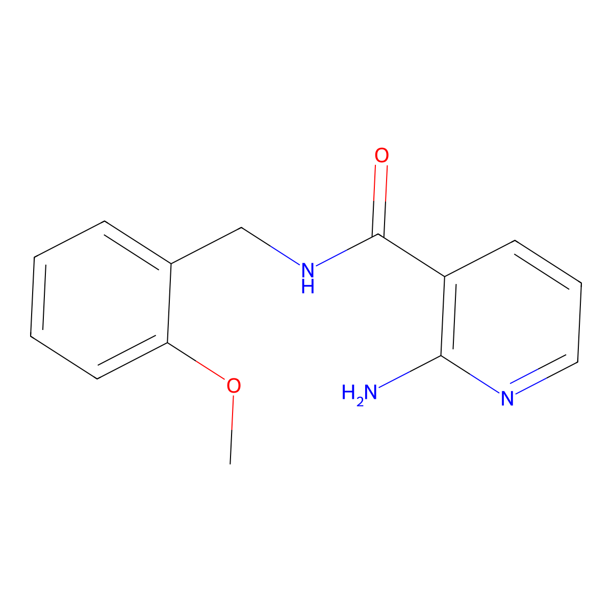 2-amino-N-(2-methoxybenzyl)pyridine-3-carboxamide molecular structure, CAS 1284629-06-6