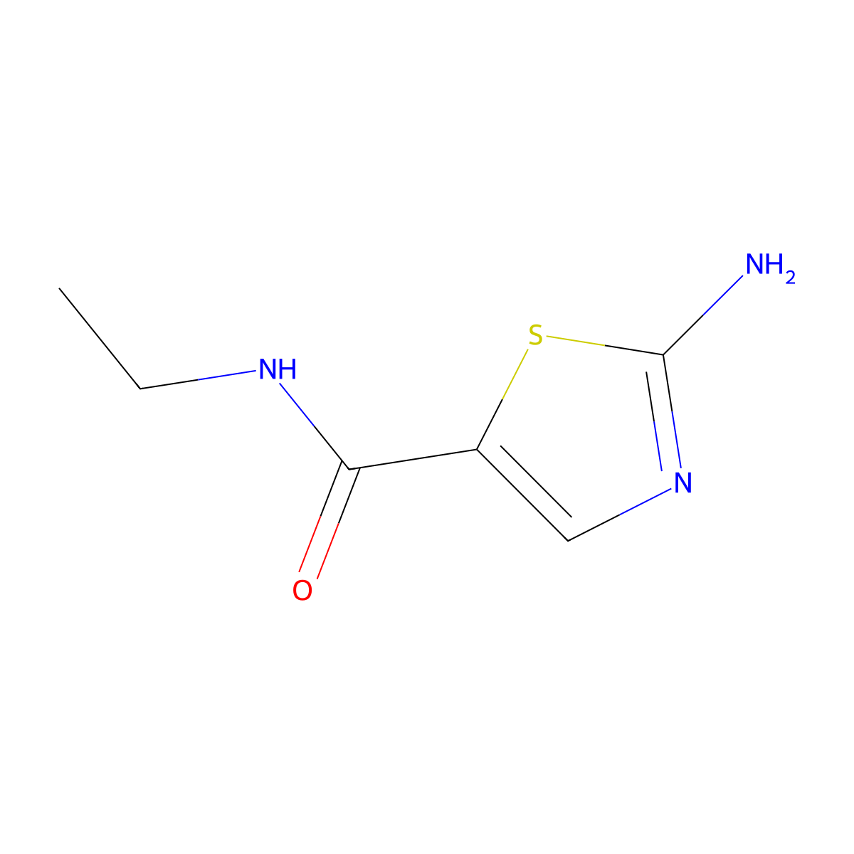 2-Amino-N-ethyl-1,3-thiazole-5-carboxamide molecular structure, CAS 1284635-78-4