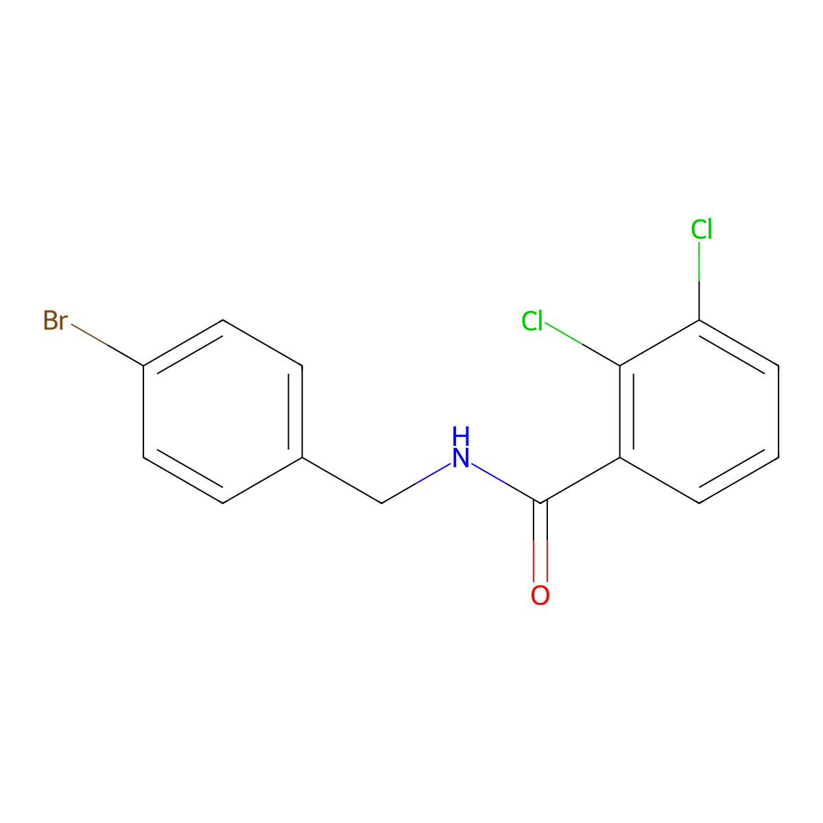 N-[(4-bromophenyl)methyl]-2,3-dichlorobenzamide molecular structure, CAS 1284655-80-6