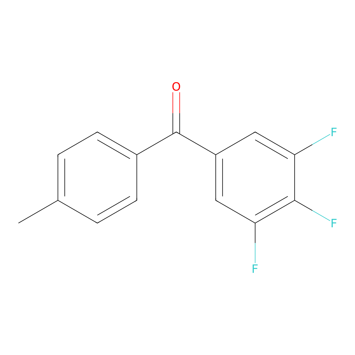 p-Tolyl-(3,4,5-trifluoro-phenyl)-methanone molecular structure, CAS 1284667-80-6