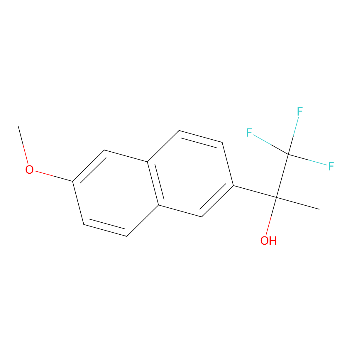 1,1,1-Trifluoro-2-(6-methoxynaphthalen-2-yl)propan-2-ol molecular structure, CAS 1284685-30-8