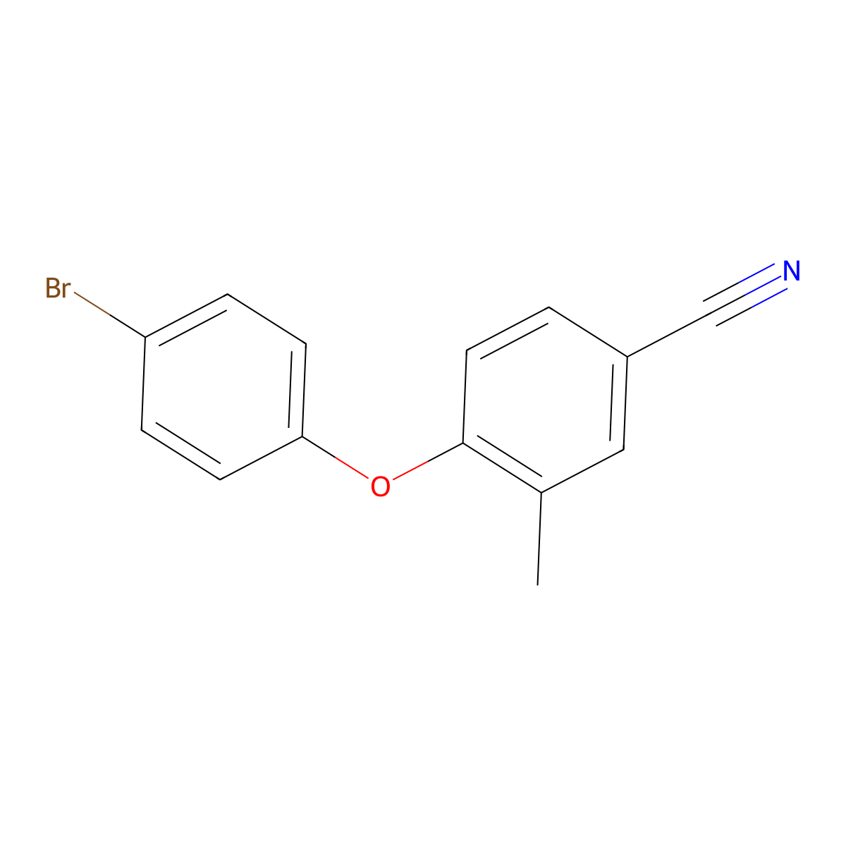 4-(4-Bromophenoxy)-3-methylbenzonitrile molecular structure, CAS 1284695-13-1