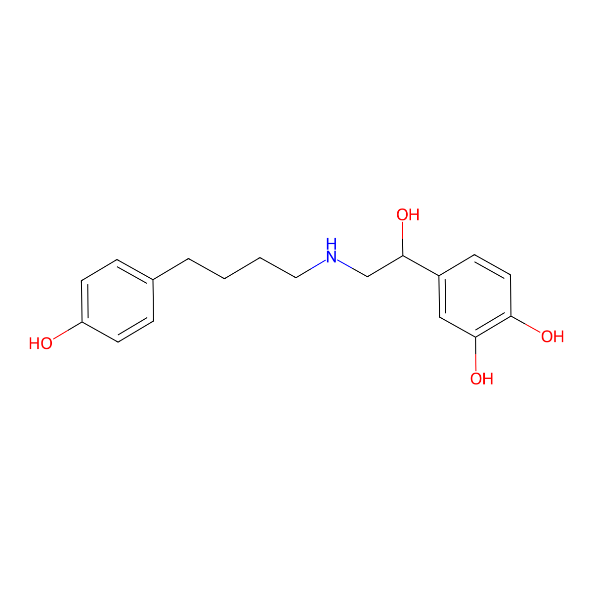 Arbutamine molecular structure, CAS 128470-16-6