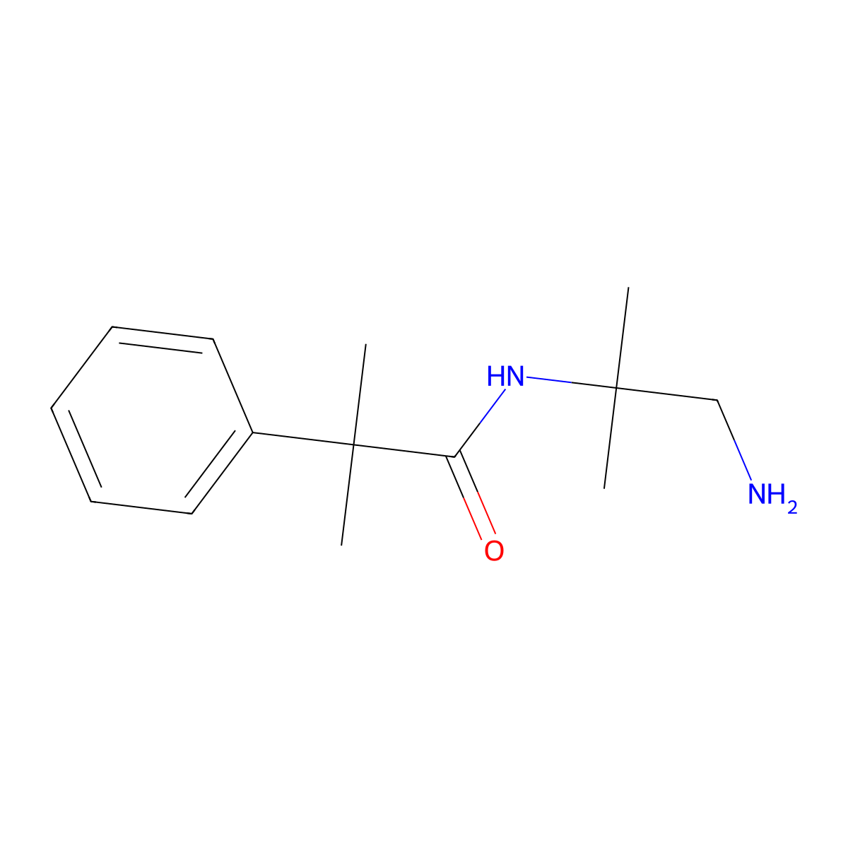 N-(1-amino-2-methylpropan-2-yl)-2-methyl-2-phenylpropanamide molecular structure, CAS 1284710-58-2
