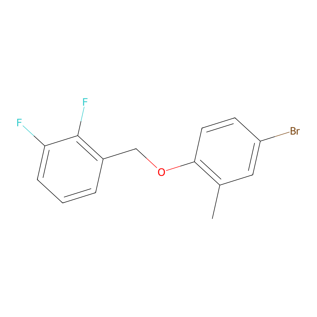 1-((4-Bromo-2-methylphenoxy)methyl)-2,3-difluorobenzene molecular structure, CAS 1284713-11-6