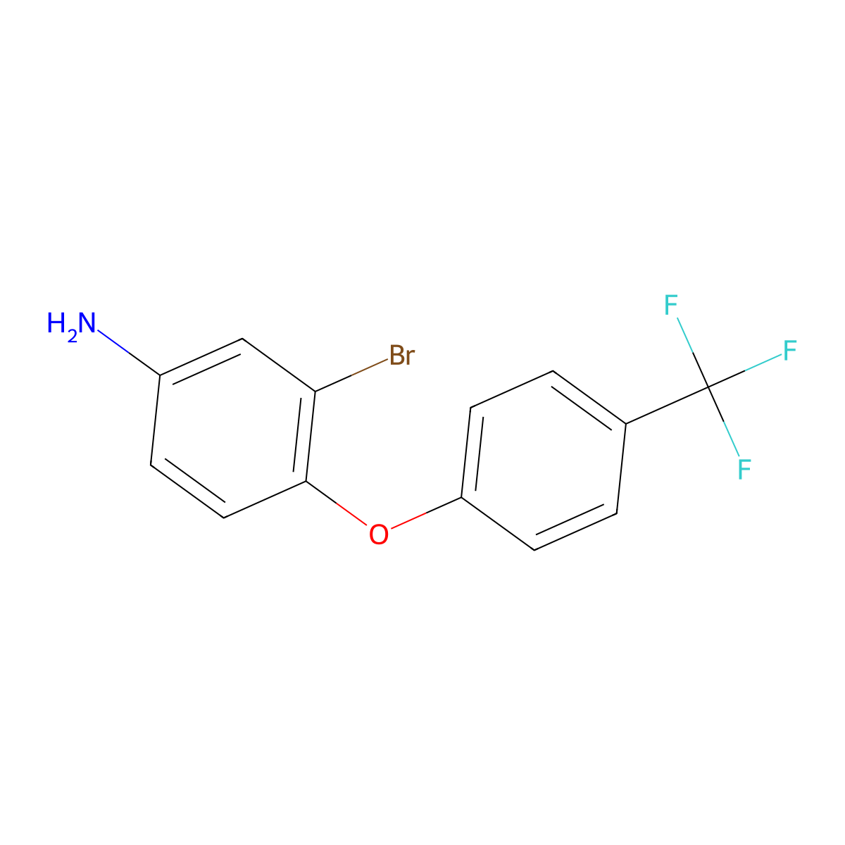 3-Bromo-4-(4-(trifluoromethyl)phenoxy)aniline molecular structure, CAS 1284713-23-0