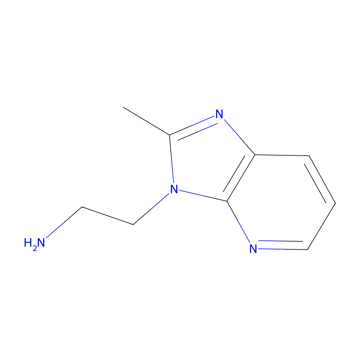 2-(2-methyl-3H-imidazo[4,5-b]pyridin-3-yl)ethan-1-amine molecular structure, CAS 1284713-77-4