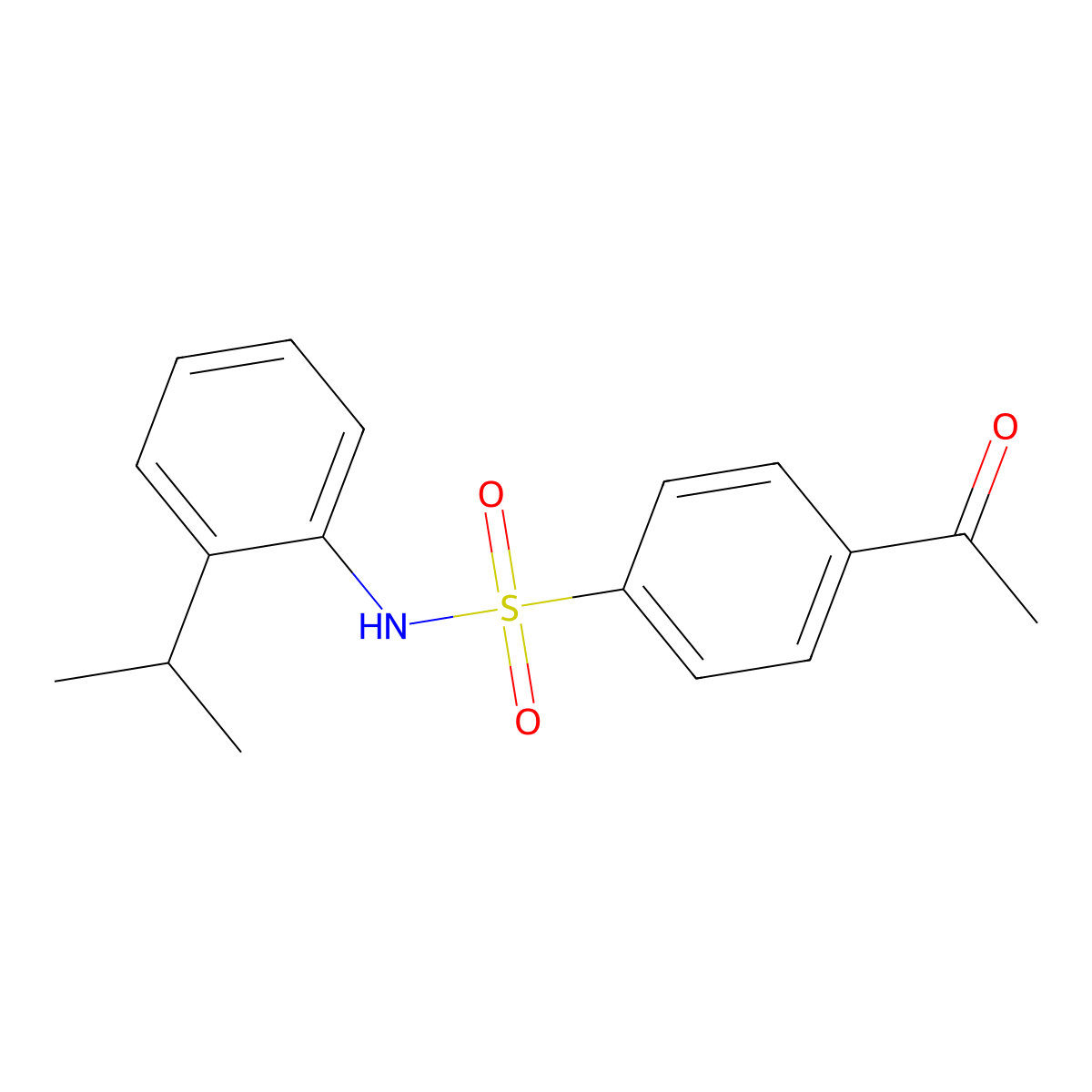 4-Acetyl-N-(2-isopropylphenyl)benzenesulfonamide molecular structure, CAS 1284730-41-1