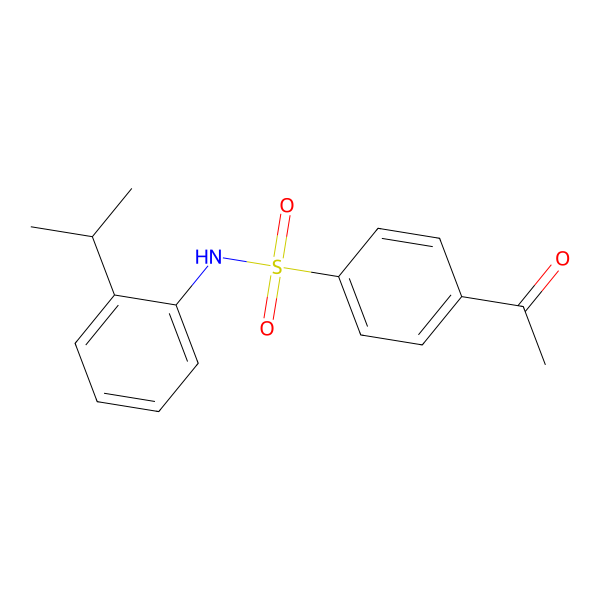 4-Acetyl-N-(2-isopropylphenyl)benzenesulfonamide molecular structure, CAS 1284730-41-1