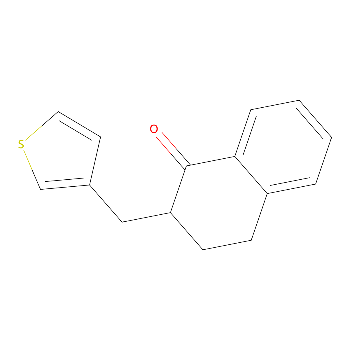 2-[(Thiophen-3-yl)methyl]-1,2,3,4-tetrahydronaphthalen-1-one molecular structure, CAS 1284732-24-6