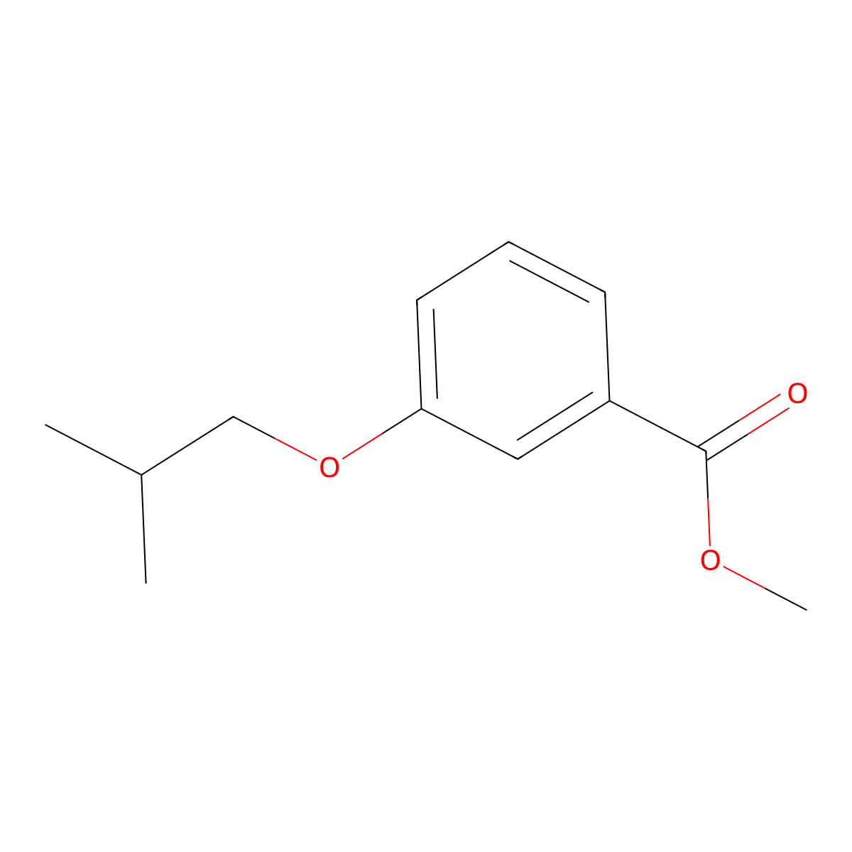 Benzoic acid, 3-(2-methylpropyl)oxy-, methyl ester molecular structure, CAS 1284741-44-1