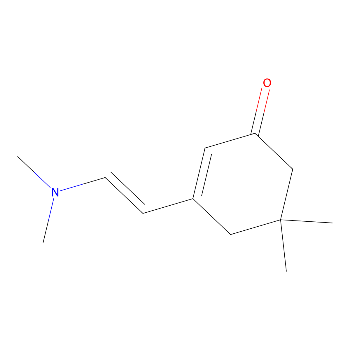 3-[(E)-2-(dimethylamino)ethenyl]-5,5-dimethylcyclohex-2-en-1-one molecular structure, CAS 128475-82-1