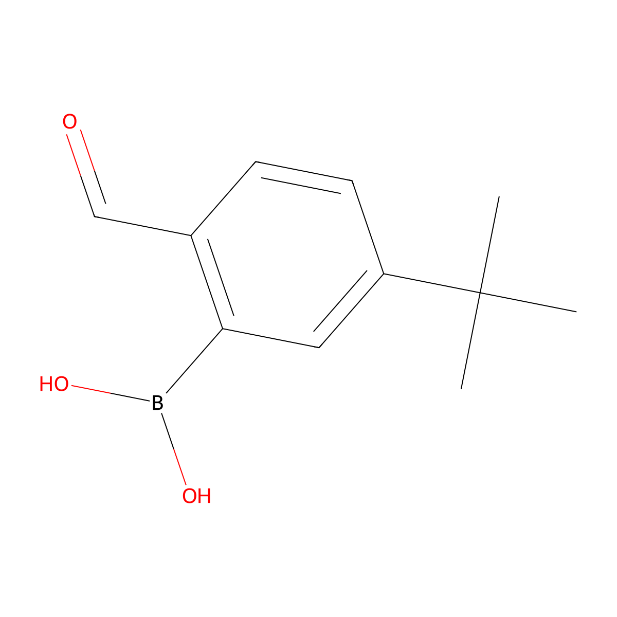 5-tert-Butyl-2-formylboronic acid molecular structure, CAS 1284751-09-2