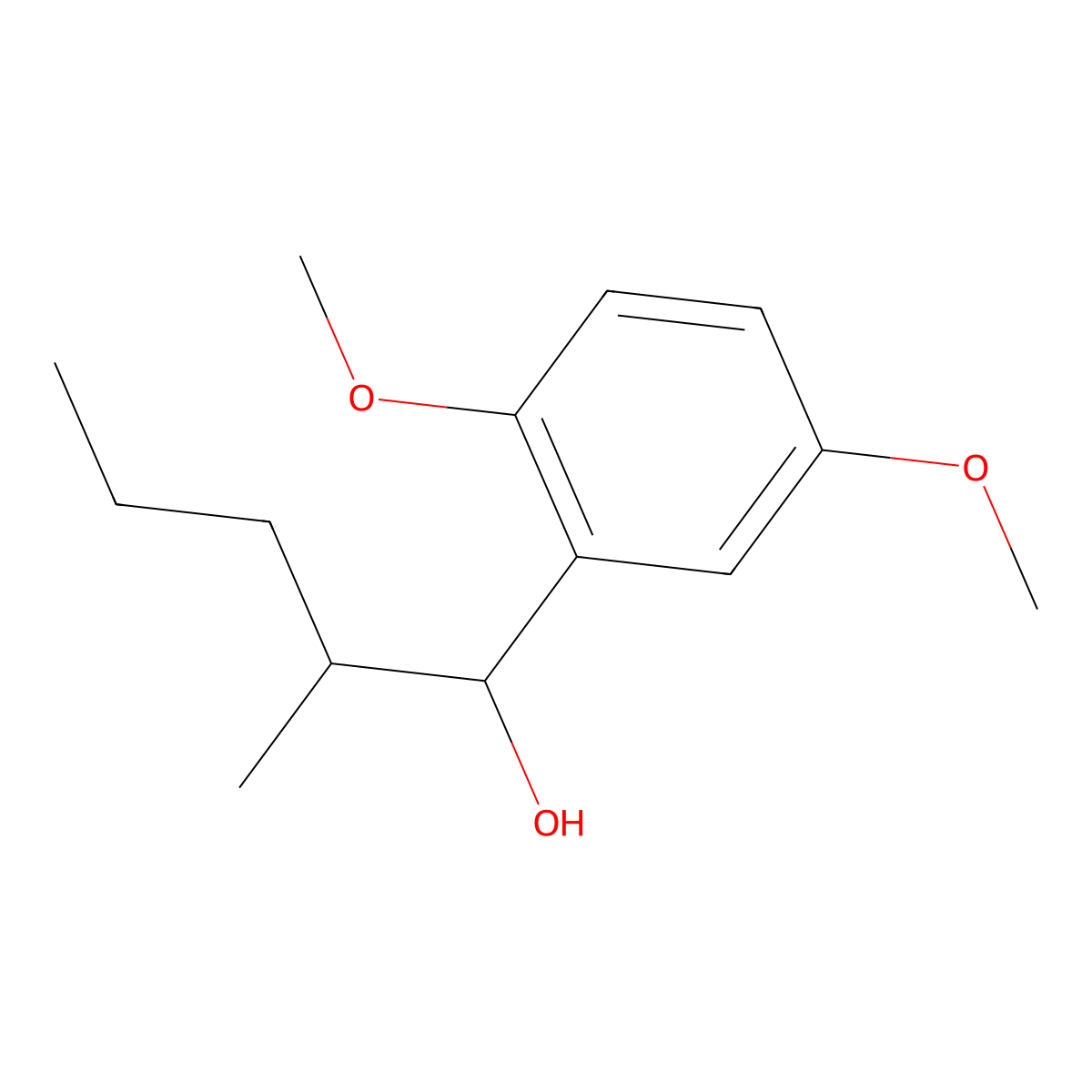 2,5-Dimethoxy-alpha-(1-methylbutyl)benZenemethanol molecular structure, CAS 1284761-74-5