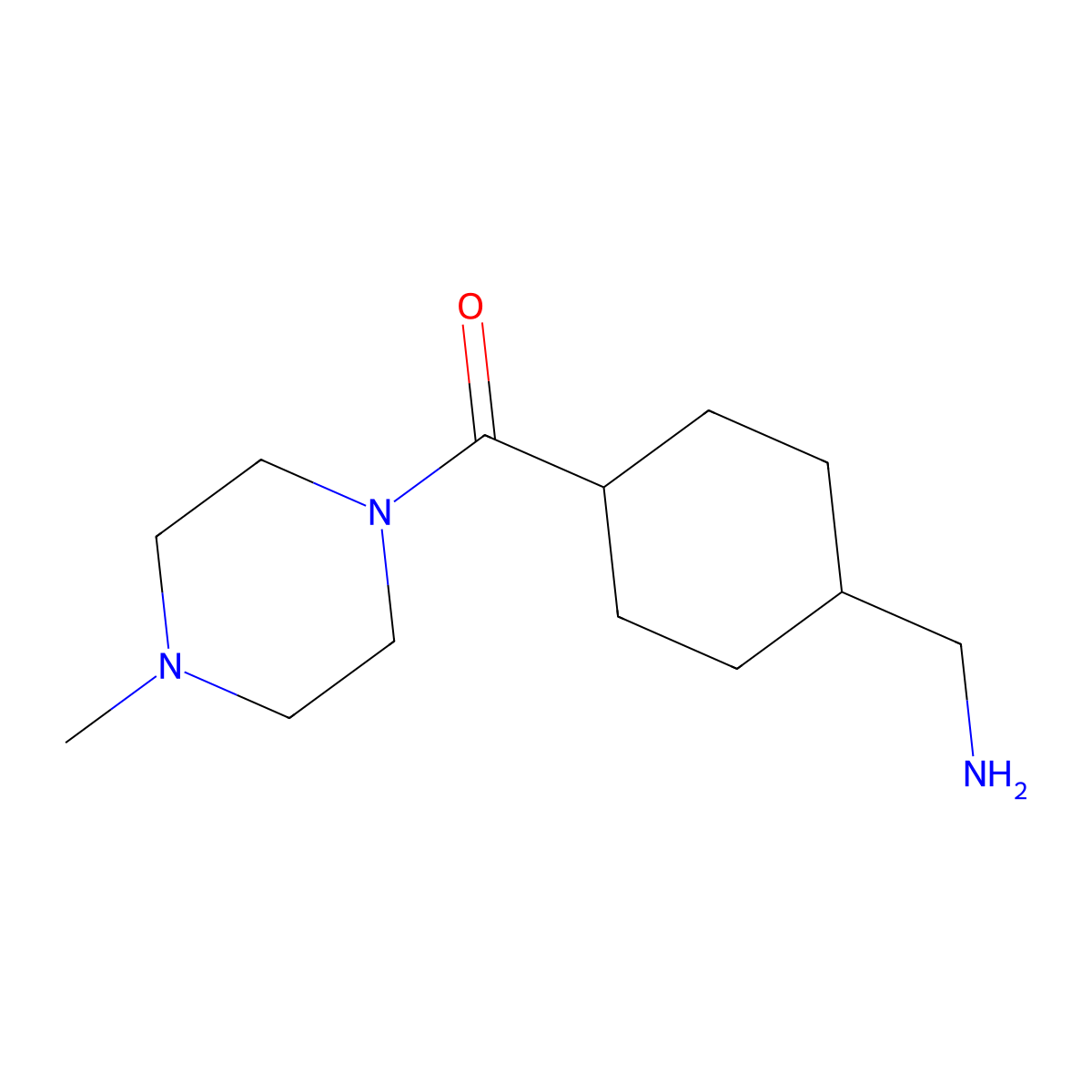 (4-(Aminomethyl)cyclohexyl)(4-methylpiperazin-1-yl)methanone molecular structure, CAS 1284781-17-4