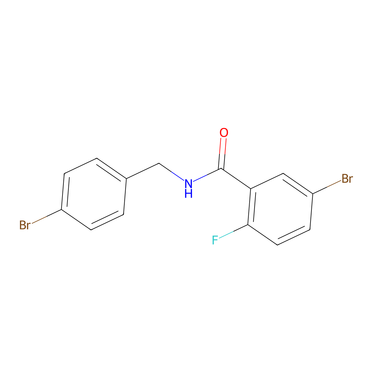 5-bromo-N-[(4-bromophenyl)methyl]-2-fluorobenzamide molecular structure, CAS 1284783-01-2