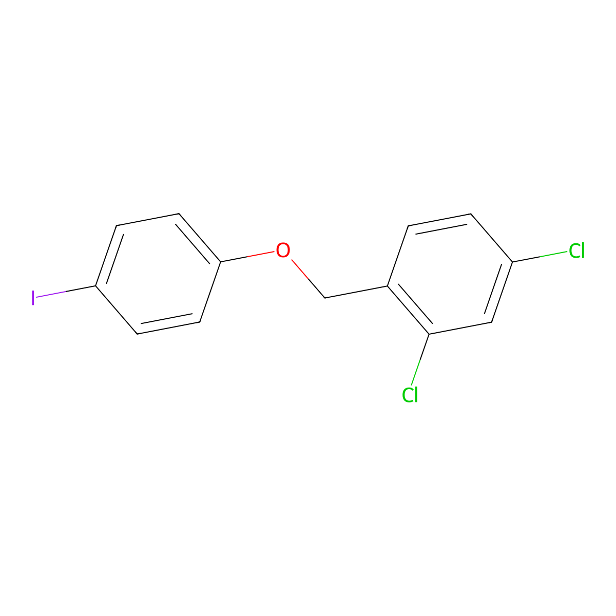 2,4-Dichloro-1-(4-iodophenoxymethyl)benzene molecular structure, CAS 1284804-94-9