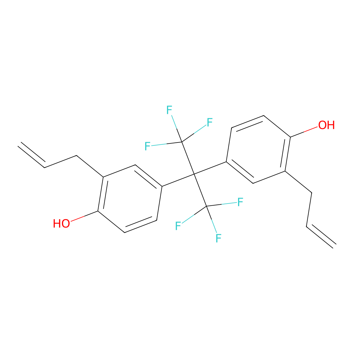 Hexafluoro molecular structure, CAS 128481-73-2