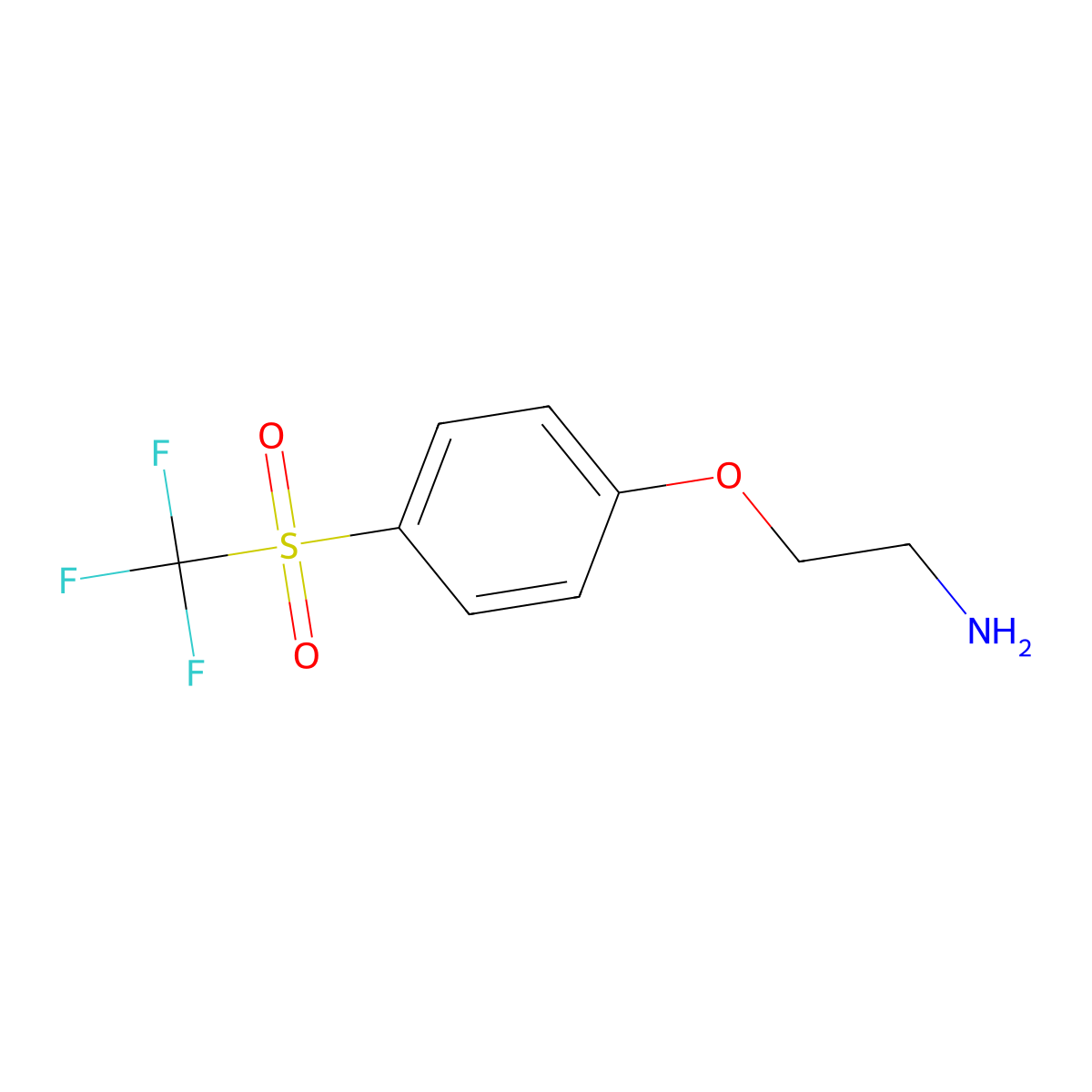 2-[4-(Trifluoromethylsulfonyl)phenoxy]ethanamine molecular structure, CAS 1284826-39-6
