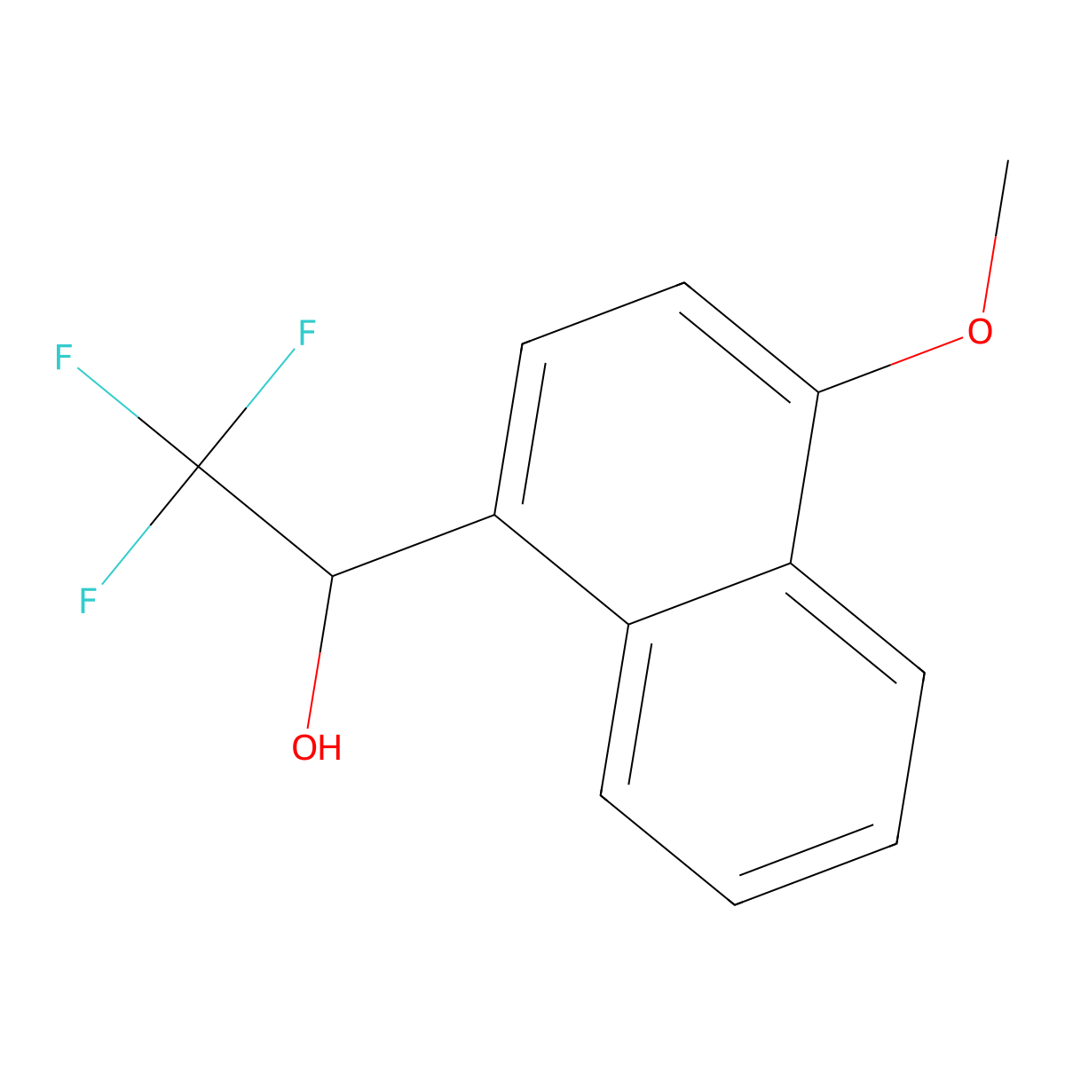 2,2,2-Trifluoro-1-(4-methoxynaphthalen-1-yl)ethan-1-ol molecular structure, CAS 1284831-50-0
