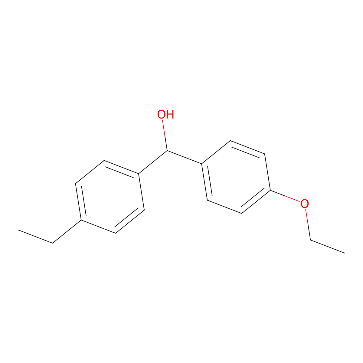 (4-Ethoxyphenyl)(4-ethylphenyl)methanol molecular structure, CAS 1284837-24-6