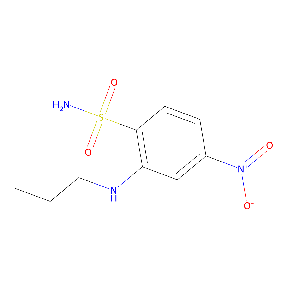4-Nitro-2-(propylamino)benzenesulfonamide molecular structure, CAS 1284863-10-0