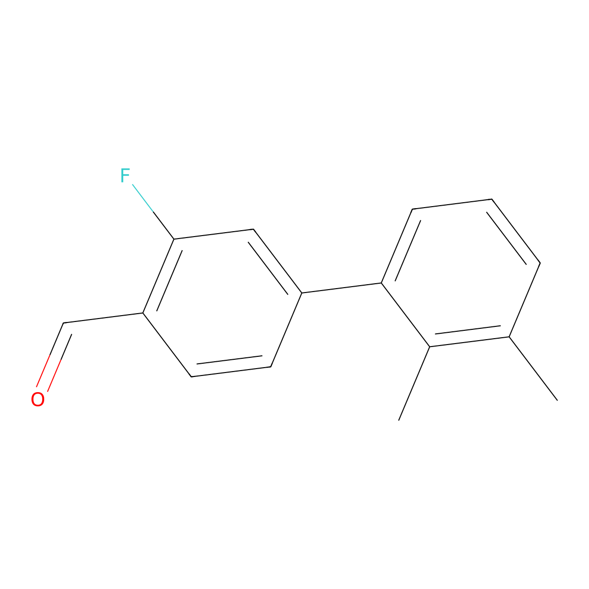 3-Fluoro-2',3'-dimethyl[1,1'-biphenyl]-4-carboxaldehyde molecular structure, CAS 1284869-02-8