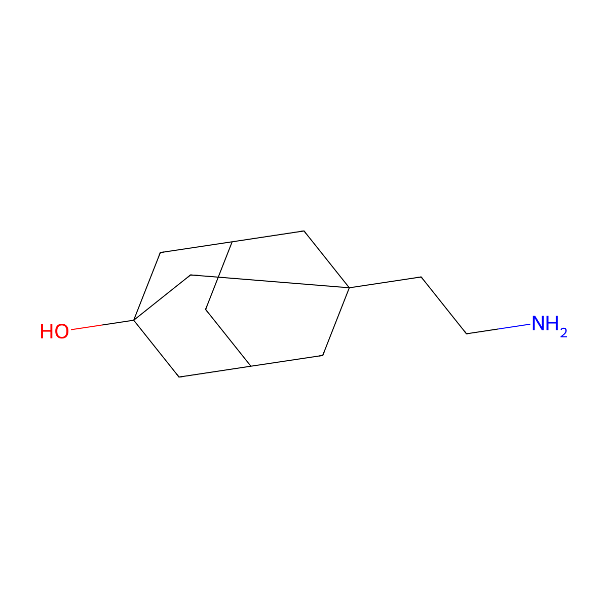 3-(2-Aminoethyl)adamantan-1-ol molecular structure, CAS 128487-51-4