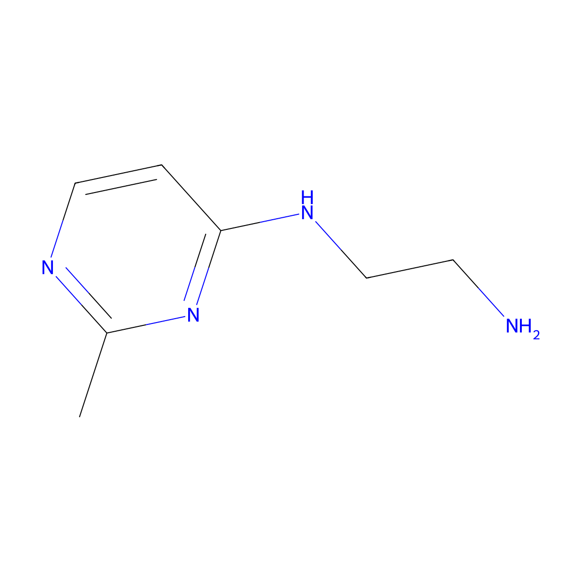 N1-(2-methylpyrimidin-4-yl)ethane-1,2-diamine molecular structure, CAS 1284879-17-9