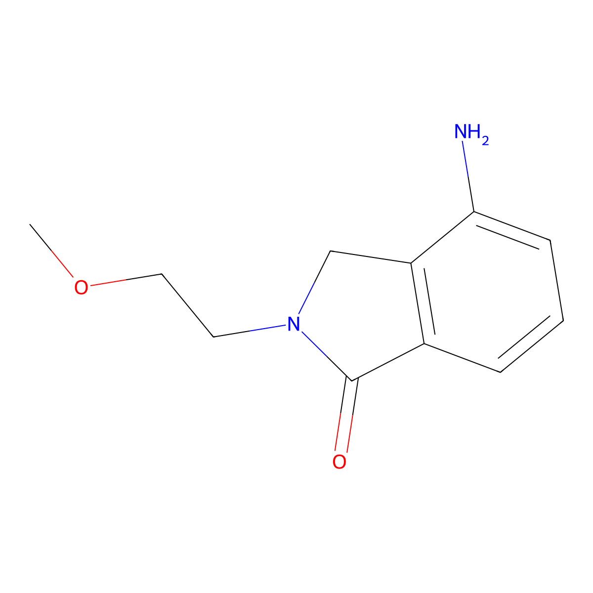4-Amino-2-(2-methoxyethyl)-2,3-dihydro-1H-isoindol-1-one molecular structure, CAS 1284883-19-7