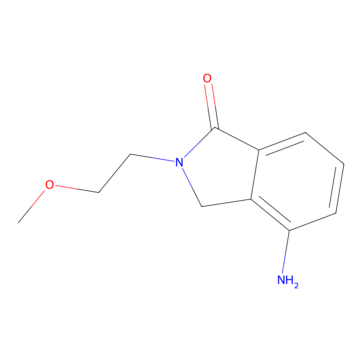 4-Amino-2-(2-methoxyethyl)-2,3-dihydro-1H-isoindol-1-one molecular structure, CAS 1284883-19-7
