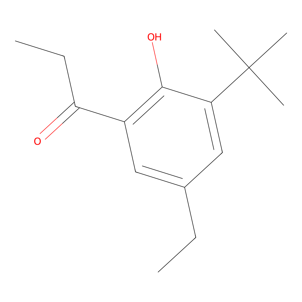 1-(3-Tert-butyl-5-ethyl-2-hydroxyphenyl)propan-1-one molecular structure, CAS 1284895-04-0