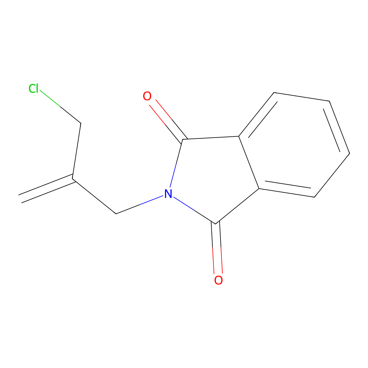 2-[2-(chloromethyl)prop-2-en-1-yl]-2,3-dihydro-1H-isoindole-1,3-dione molecular structure, CAS 128490-15-3