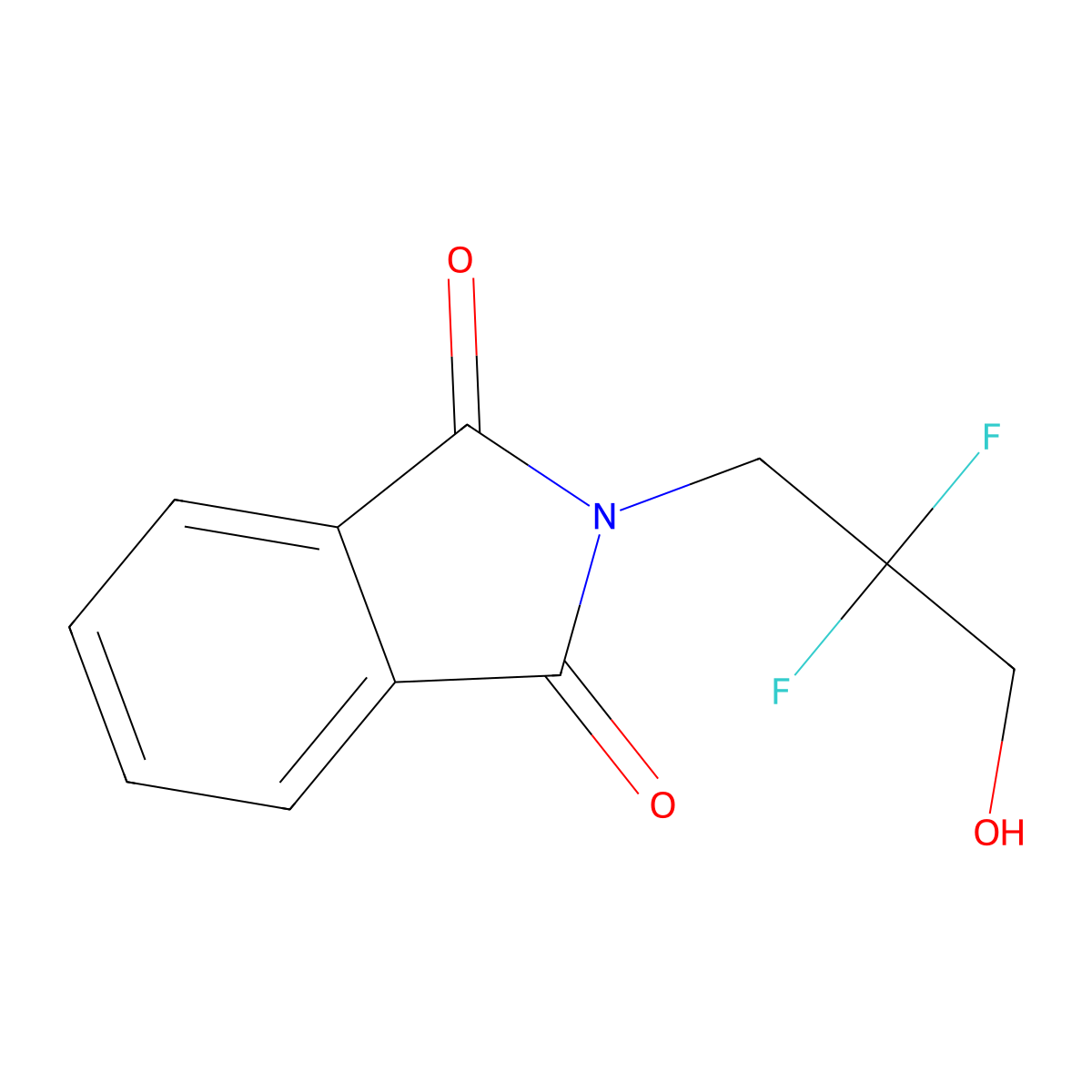 2-(2,2-Difluoro-3-hydroxy-propyl)isoindoline-1,3-dione molecular structure, CAS 128490-28-8